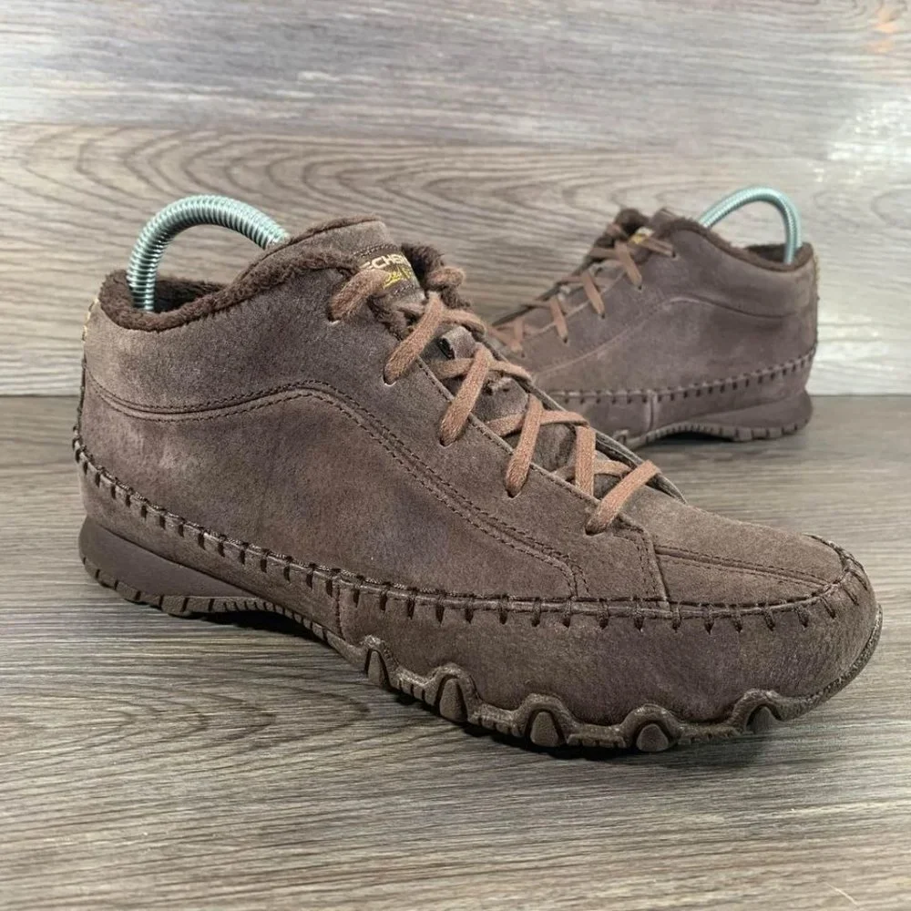 Skechers Bikers Booties Women’s Size 7.5 Brown Suede